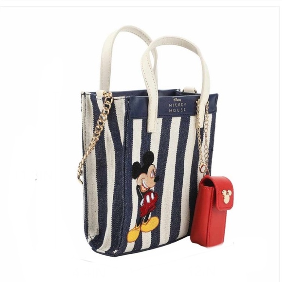 Disney Micky mouse Mini Bag Blue white - Picture 2 of 11